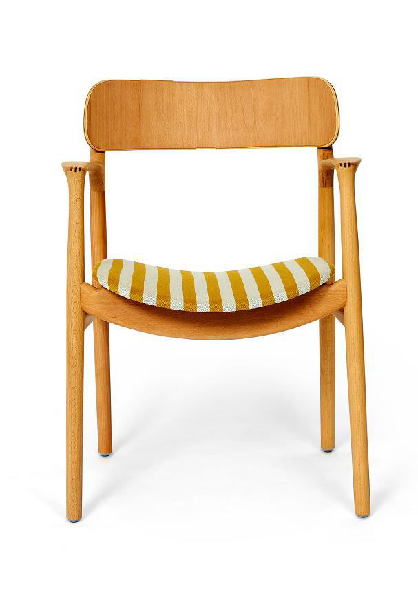 Billede af Bent Hansen Asger Stol M. Polstring H: 80 cm - Bøg, Olieret/ Vils 22-100/110 Yellow 