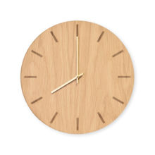 Billede af Hemverk Vægur Ø: 28 cm – Light Oak/Silver