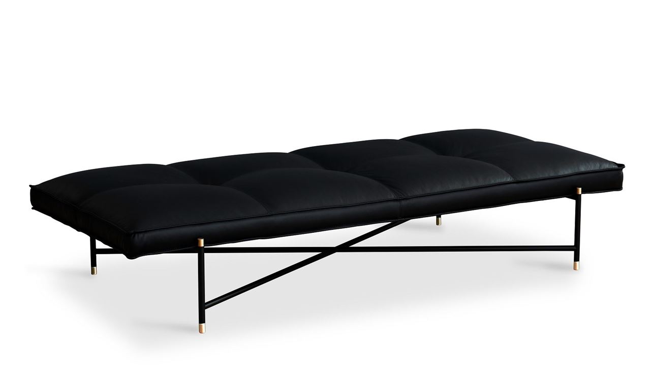 Billede af HANDVÄRK Daybed 188x85 cm - Black Brass Frame/Black