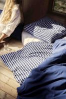 Billede af Juna Bæk&Bølge Pudebetræk 63x60 cm - Mørk Blå/Hvid