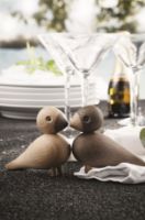 Billede af Kay Bojesen Turtelduer 1 Par H: 9 cm - Eg/ Røget eg