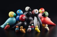 Billede af Kay Bojesen Sangfugl Sunshine H: 15,5 cm - Turkis/Gul