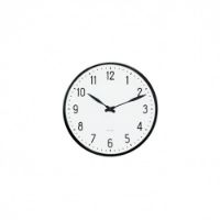 Billede af Arne Jacobsen Station Vægur Ø: 16 cm - Sort/Hvid