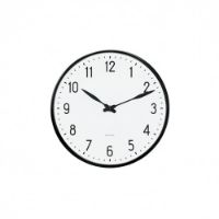 Billede af Arne Jacobsen Station Vægur Ø: 21 cm - Sort/Hvid