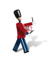 Billede af Kay Bojesen Trommeslager H: 22,5cm - Rød/Hvid/Blå