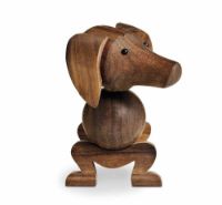 Billede af Kay Bojesen Gravhund H: 11 cm - Valnød