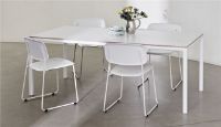 Billede af HAY T12 Table 160x80 cm - White Powder Coated Aluminium/White Laminate