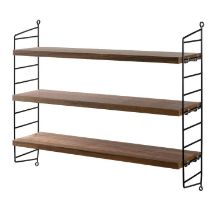 Billede af String Pocket Reol 60x50 cm - Walnut/Black 