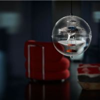 Billede af Verpan Verner Panton Globen Ø: 40 cm - Rød/Blå 