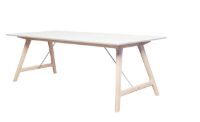 Billede af Andersen Furniture Spisebord T7 Med Udtræk 95x220x74 cm - Hvid laminat/Eg Sæbebehandlet 