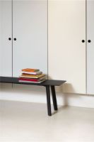 Billede af HAY CPH Deux 215 Bench 200x35x45 cm - Lacquered Solid Oak/Ink Black Laminate