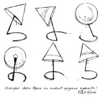 Billede af Piet Hein Funco Bordlampe H: 56 cm - Hvid/Sort Ledning