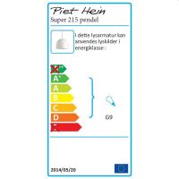 Billede af Piet Hein Super 215 Pendel Ø: 21,5 cm - Opal/Sort Ledning