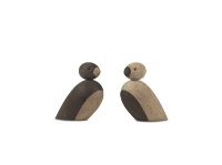 Billede af Kay Bojesen Spurvepar Lille H: 5,5 cm - Eg/røget eg 
