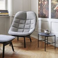 Billede af HAY Uchiwa Lænestol SH: 40cm - Sort Lakeret Eg /Hallingdal 126 Sierra SI1001
