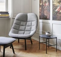 Billede af HAY Uchiwa Lænestol SH: 40cm - Sort Lakeret Eg /Hallingdal 126 Sierra SI1001
