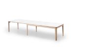 Billede af Skovby SM26 Spisebord inkl. 3 Tillægsplader 101 x 155 cm - Hvid Laminat / Hvidolieret Eg