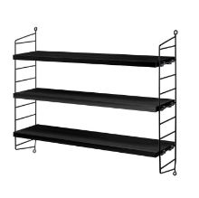 Billede af String Pocket Reol 60x50 cm - Black Stained Ash/Black