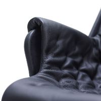 Billede af DUX Jetson lænestol Plain 88 - Sort soft læder