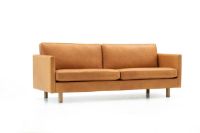 Billede af Mogens Hansen MH981 3 Pers Sofa L: 210 cm - Dakar Læder 250 / Eg