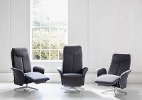 Billede af Mogens Hansen Resto Lænestol Medium SH: 44 cm - Premium Læder / Sort