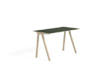 Billede af HAY CPH 90 Desk 130x65x74 cm - Lacquered Solid Oak/Green Linoleum