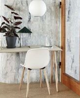 Billede af HAY CPH 90 Desk 130x65x74 cm - Lacquered Solid Oak/Off White Linoleum