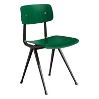 Billede af HAY Result Spisebordsstol SH: 46 cm - Black Powder Coated Steel/Forrest Green Lacquered 
