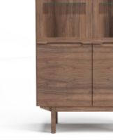 Billede af Skovby Vitrineskab SM307 98 x 182 cm - Olieret Valnød