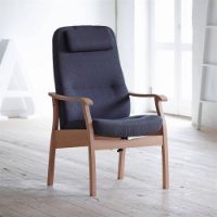 Billede af Farstrup 5610 Applaus Lænestol M/Skammel - Lysnet Bøg/Medley Grå 60004