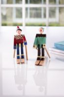 Billede af Kay Bojesen Skiløber Boje Dreng H: 16 cm - Multi/Bøg