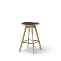 Billede af Brdr. Krüger Pauline Barstol H: 65 cm - Olieret Eg/Cinnamon Læder 