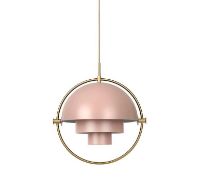 Billede af GUBI Multi-Lite pendel Ø:36 cm Brass base - Rose Dust skærm 