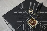 Billede af Audo Copenhagen Twin 42 Table 42x42 cm - Black Frame/Black/Cool Grey Top 