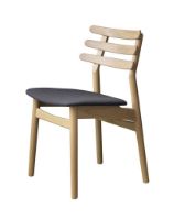 Billede af FDB Møbler J48 Stol Poul M. Volther Siddehøjde: 46 cm - Eg/Antracit Grå Tekstil
