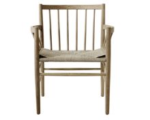 Billede af FDB Møbler Stol Jørgen Bækmark J81 H: 82 cm - Mat Lak Eg/Natur Flet