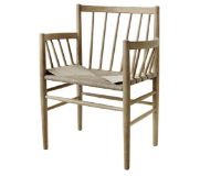 Billede af FDB Møbler Stol Jørgen Bækmark J81 H: 82 cm - Mat Lak Eg/Natur Flet
