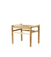 Billede af FDB Møbler J83 Skammel Jørgen Bækmark H: 41 cm - Natur Flet/Eg 