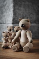 Billede af Kay Bojesen Bjørn Mellem H: 25 cm - Eg/Ahorn