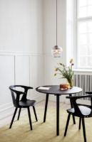 Billede af &Tradition SK3 In Between Dining Table Ø: 90 cm - Black Lacquered Oak
