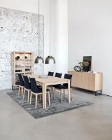 Billede af Skovby SM452 Vitrineskab 100x162 cm - Hvidolieret eg/Grå