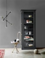 Billede af Lindebjerg Design Color N1 Vitrineskab Højrehængt Dør 70x210 cm - Anthracite