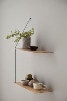 Billede af Woud Stedge Shelf 2.0 L: 60 cm - White Pigmented Lacquered Oak