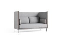 Billede af HAY Silhouette Høj Ryg 2 Personers Sofa Mono L: 171 cm - Hallingdal 130/Black Powder Coated Steel 