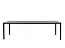 Billede af HAY T12 Table 250x95 cm - Black Powder Coated Aluminium/Black Linoleum