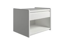 Billede af Kaagaard 215037 Sengebord Vægophængt 34x50x37 cm - Hvidmalet