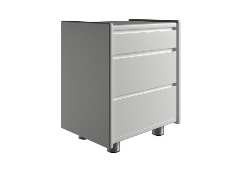 Billede af Kaagaard 335037 Sengebord med Metalben 51x50x37 cm - Hvidmalet