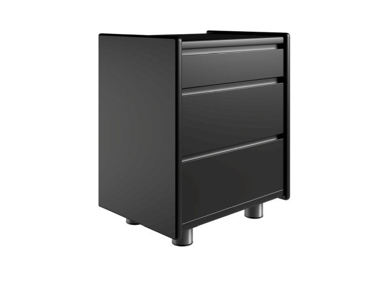 Billede af Kaagaard 335037 Sengebord med Metalben 51x50x37 cm - Sortmalet