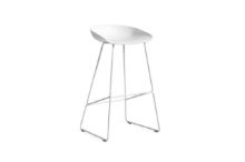Billede af HAY AAS 38 Barstol High SH: 74 cm - White Powder Coated Steel/White