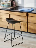 Billede af HAY AAS 38 Bar Chair Low SH: 64 cm - Black Powder Coated Steel/Black 